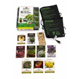 Complete Seed Starting Bundle Burpee 16 Cell 2 Heat Mats 10 Seed Garden Tool Set